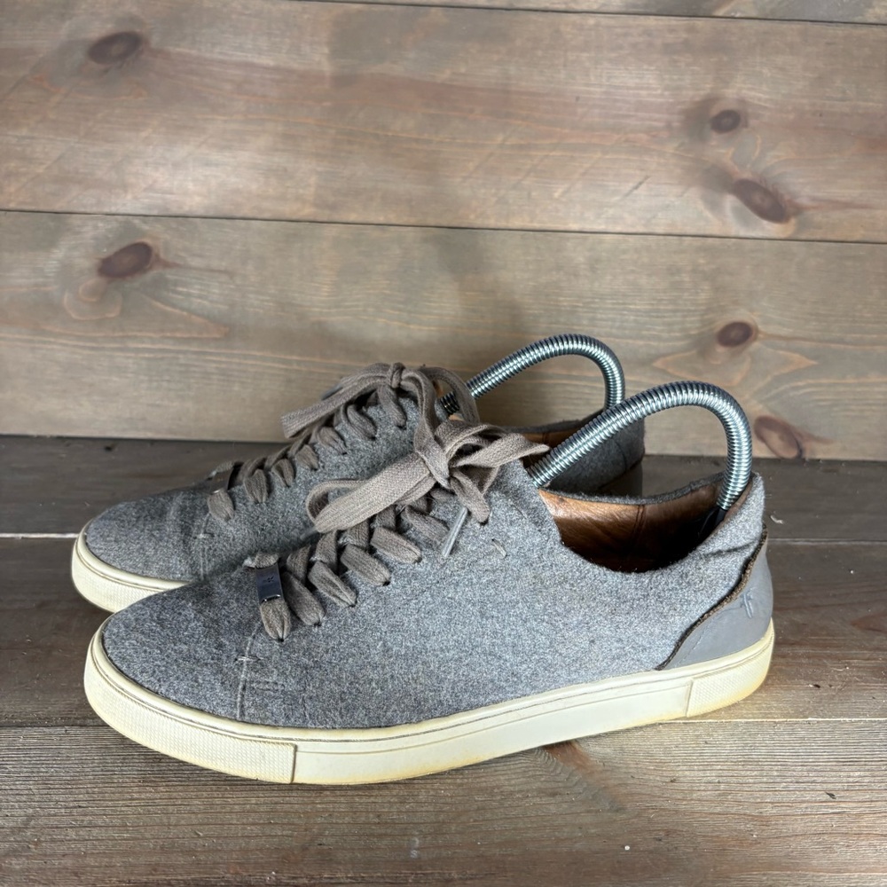 frye ivy womens size 8.5 shoes gray wool lace up comfort walking sneakers